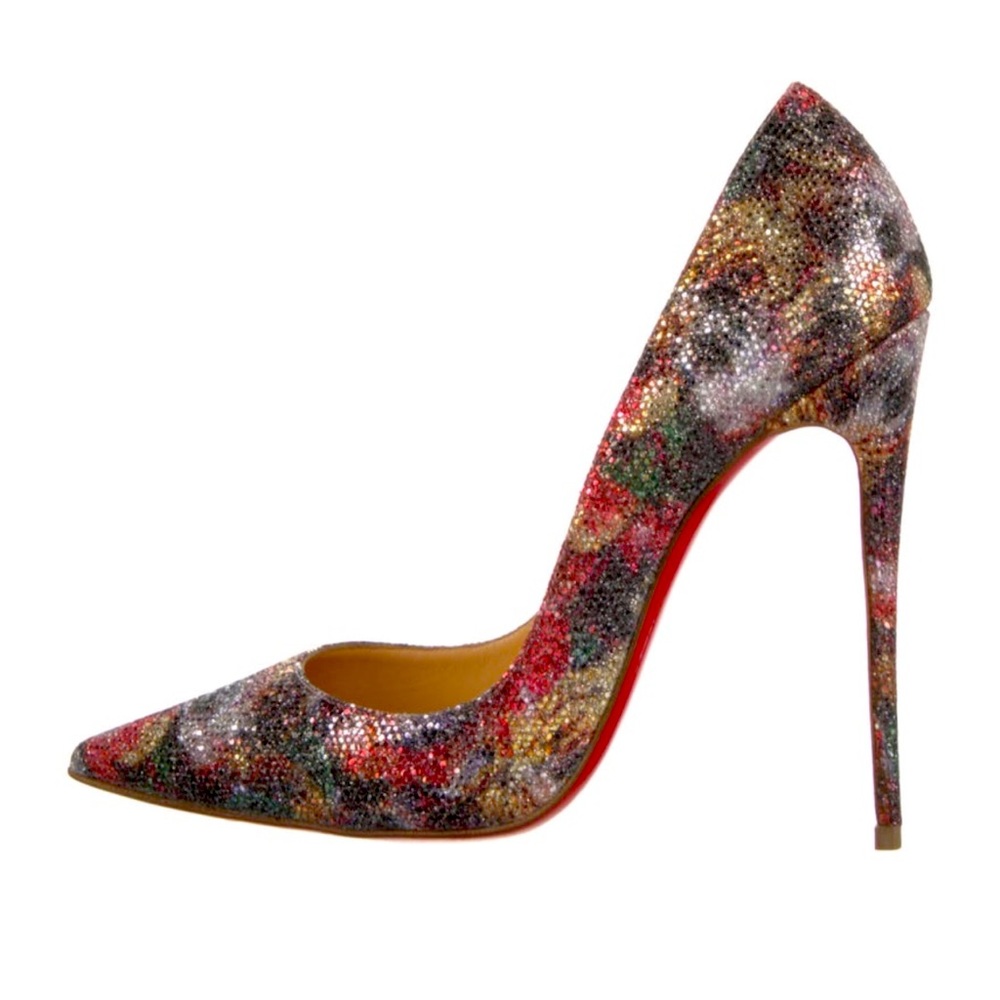 CHRISTIAN LOUBOUTIN Glitter Pigalle Follies 120 Pumps.